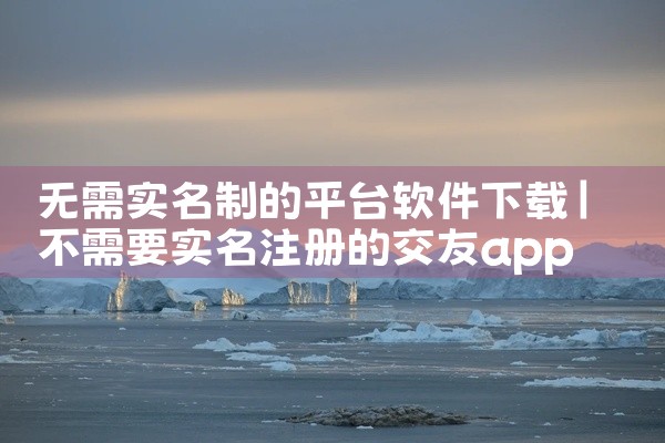 无需实名制的平台软件下载