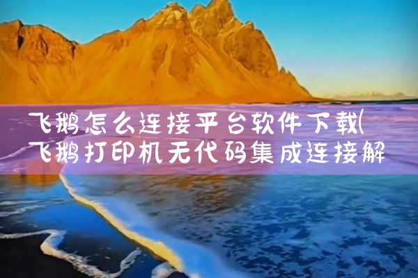 飞鹅怎么连接平台软件下载