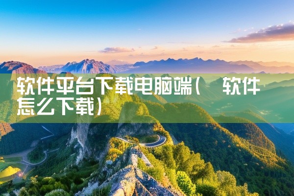 软件平台下载电脑端
