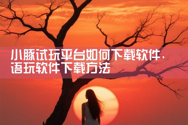 小豚试玩平台如何下载软件