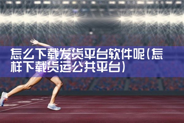 怎么下载发货平台软件呢