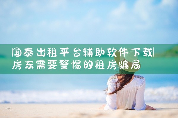 国泰出租平台辅助软件下载
